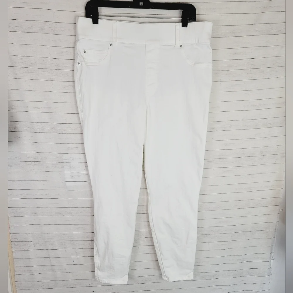SPANX Ankle Skinny Jeans in White, sz 1x